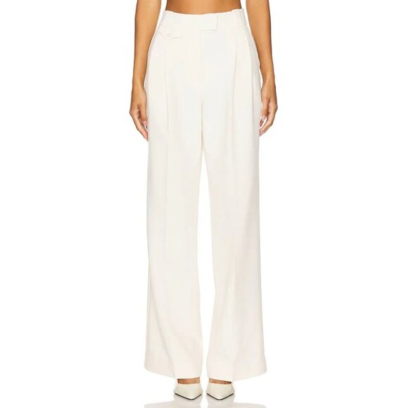Shona Joy Pants - Shona Joy Irena High Waisted Tailored Pants Rice Cream